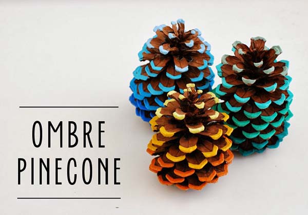 Ombre Pinecone #craft #fall #falldecor #falldecorideas #decorhomeideas