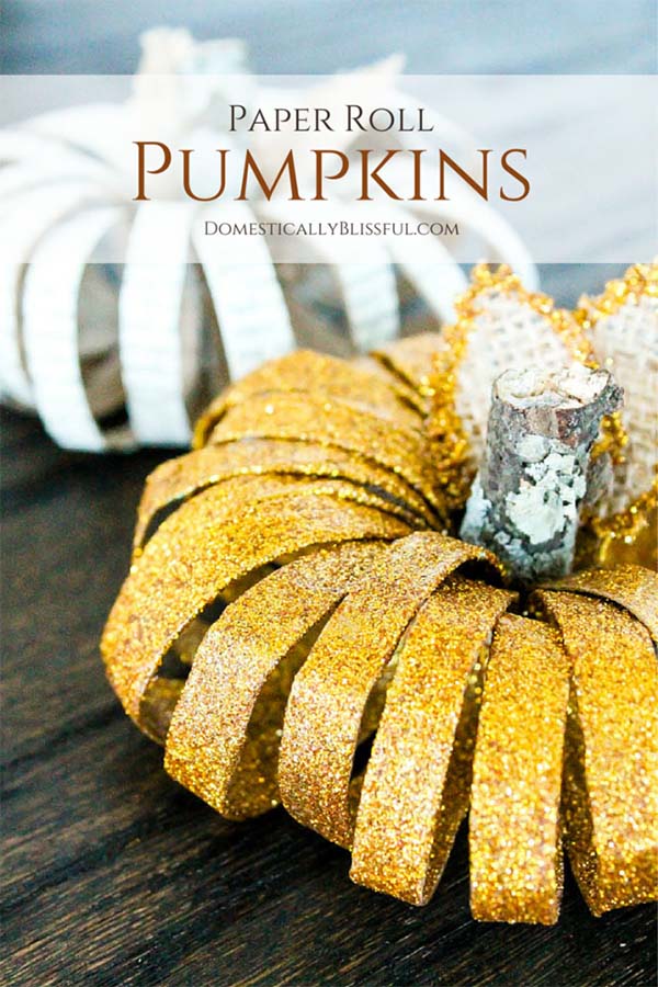 Paper Roll Pumpkins fall craft ideas #craft #fall #falldecor #falldecorideas #decorhomeideas