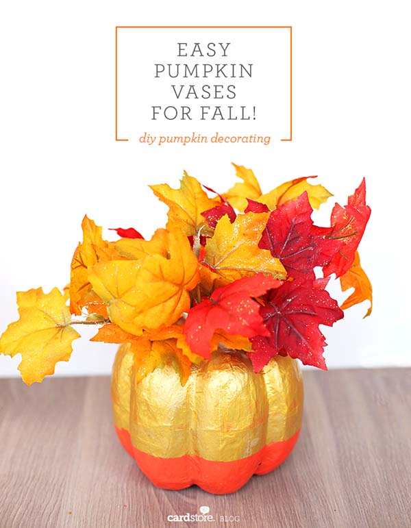 Pumpkin fall decorated vases #craft #fall #falldecor #falldecorideas #decorhomeideas