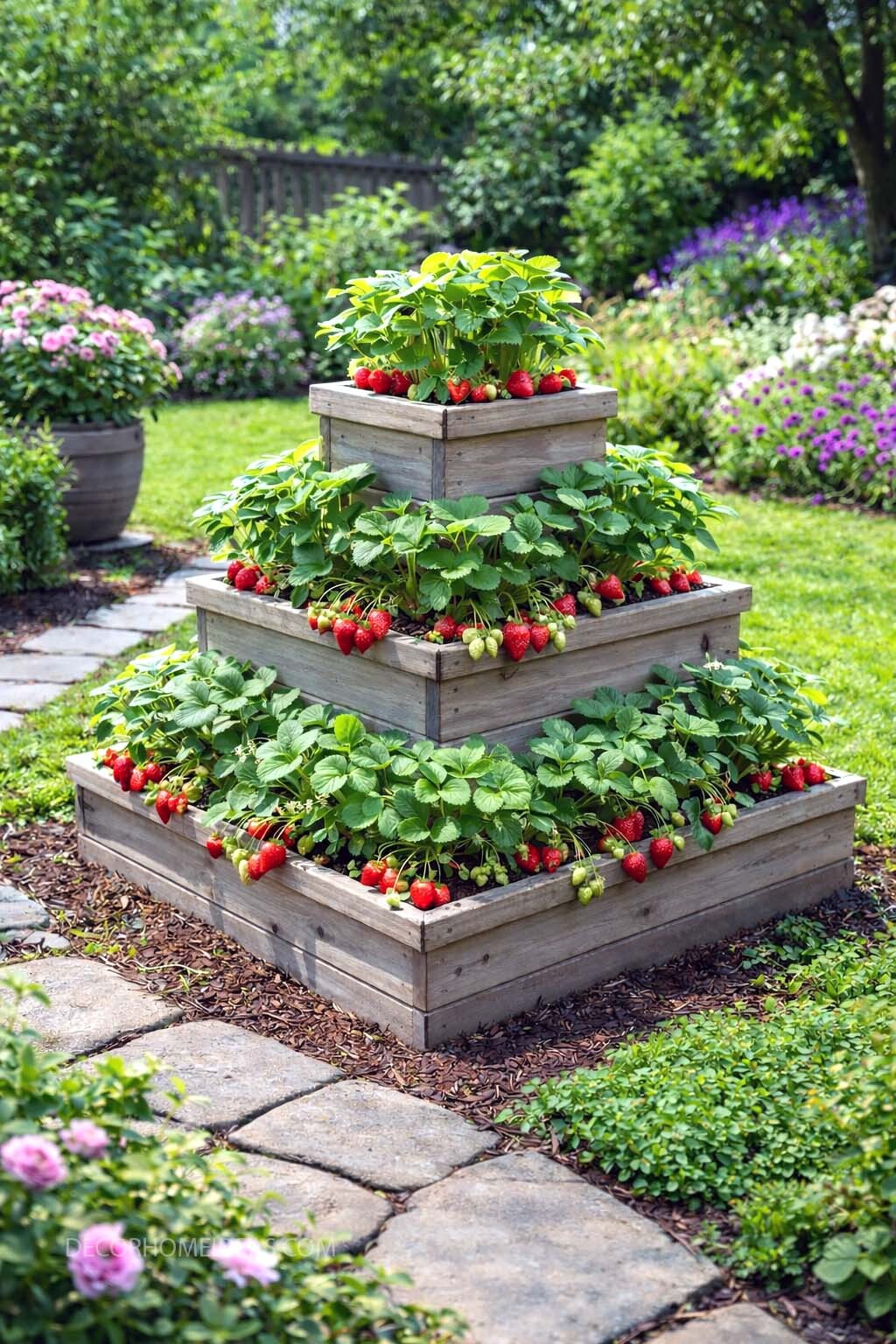 Tiered Strawberry Planter Idea for Big Harvests in Small Spaces