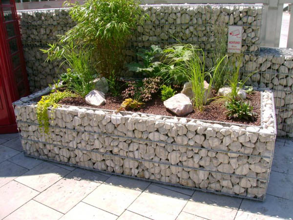 Classic gabion planter #gabion #gabionplanter #flowerplanter #gardenideas #decorhomeideas