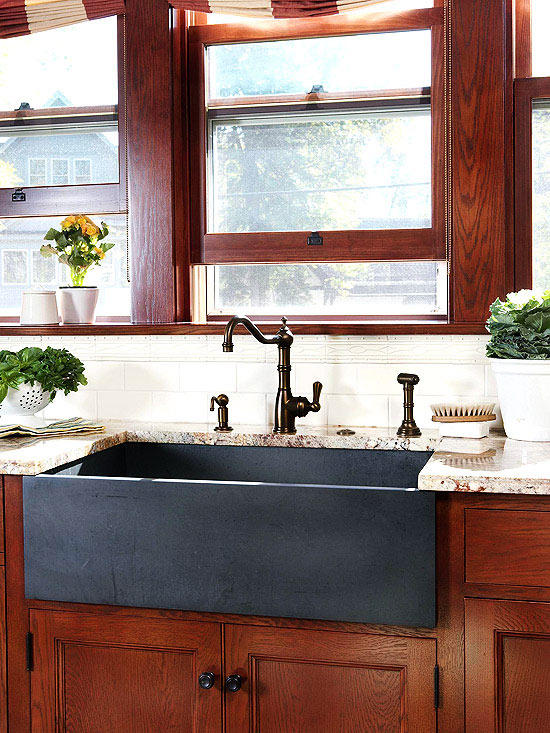 Composite granite apron sink #sink #apronsink #kitchen #kitchensink #decorhomeideas