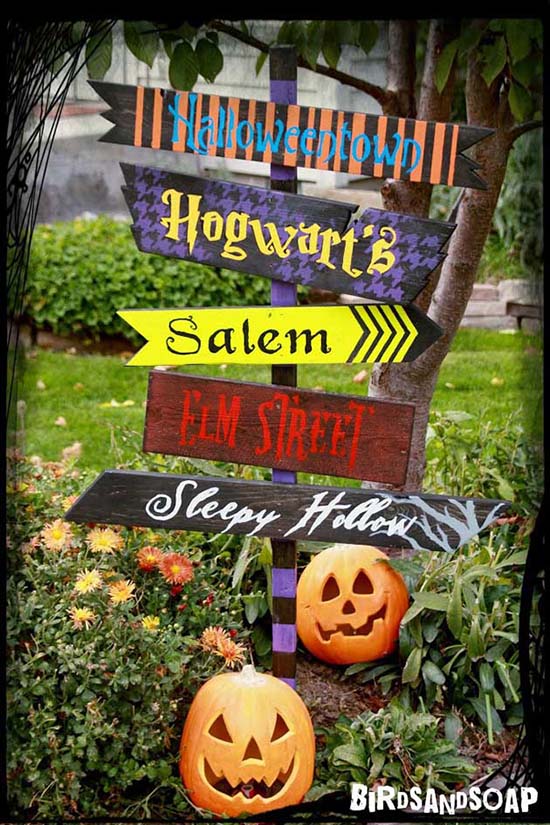 Halloween yard sign outdoor decoration #halloweendecorations #halloween #diyhalloween #halloweendecor #decorhomeideas