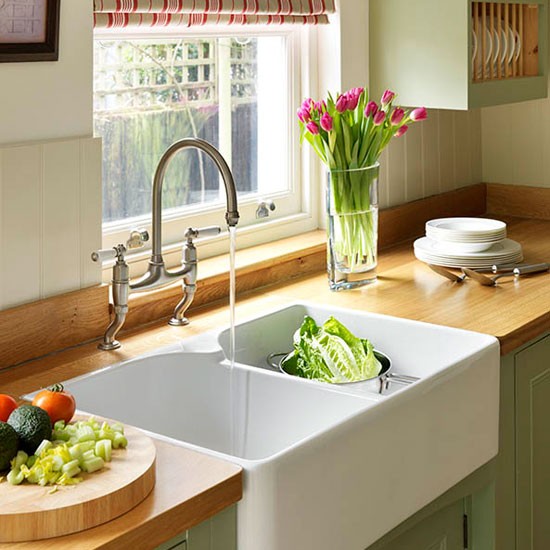 Kitchen apron double sink #sink #apronsink #kitchen #kitchensink #decorhomeideas