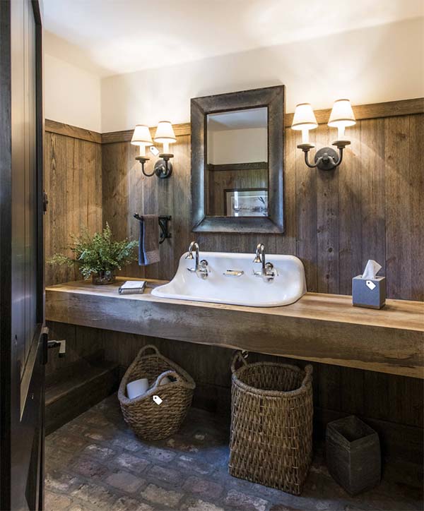 14 Amazing Farmhouse Trough Bathroom Sink Designs Decor Home Ideas - Small Farmhouse Style Bathroom Sinks