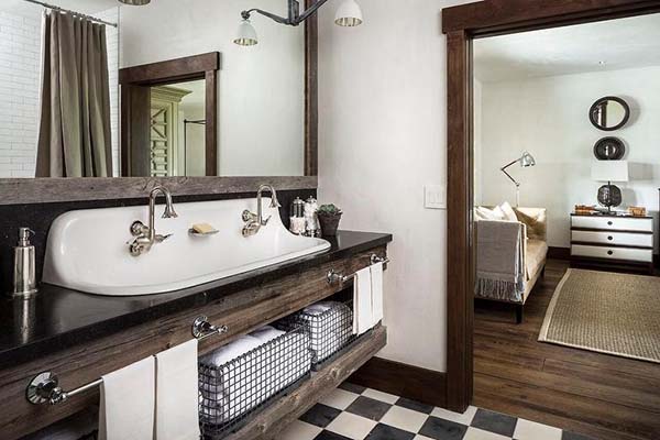 Unique Trough Bathroom Sink And Vanity Decor Design