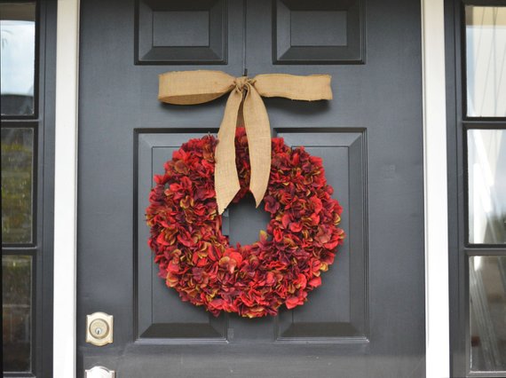 Apple Red Wreath #wreath #falldecor #fallwreath #falldecoration #decorhomeideas