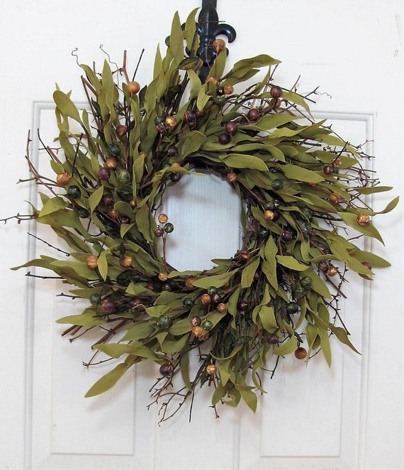 Bay Leaf Wreath #wreath #falldecor #fallwreath #falldecoration #decorhomeideas