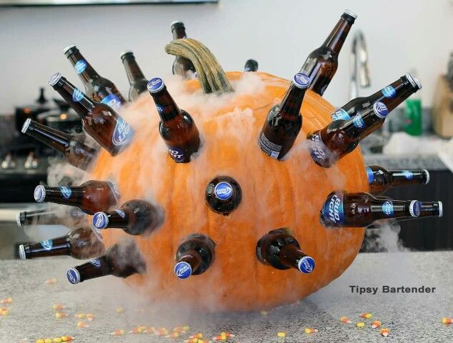 Beer Pumpkin #pumpkin #carving #halloween #falldecor #decorhomeideas