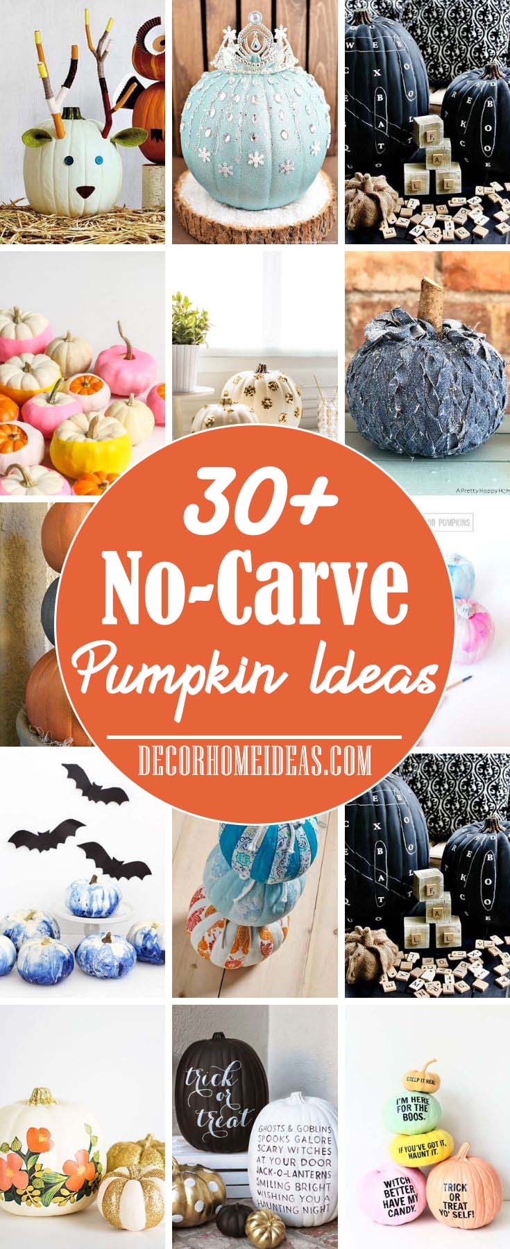 27 Best No Carve Pumpkin Ideas So Easy To Recreate | Decor Home Ideas