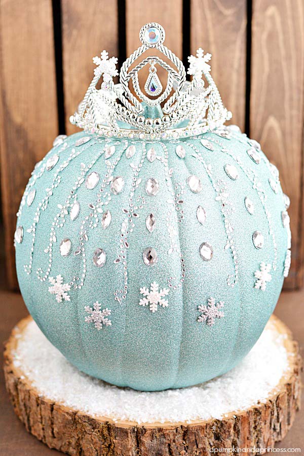 DIY Elsa Pumpkin No Carve Ideas #pumpkin #falldecor #nocarve #homedecor #decorhomeideas