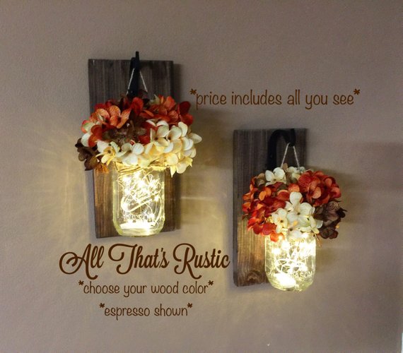 Fall Decor Sconces #falldecor #etsy #fallideas #falldecoration #decorhomeideas