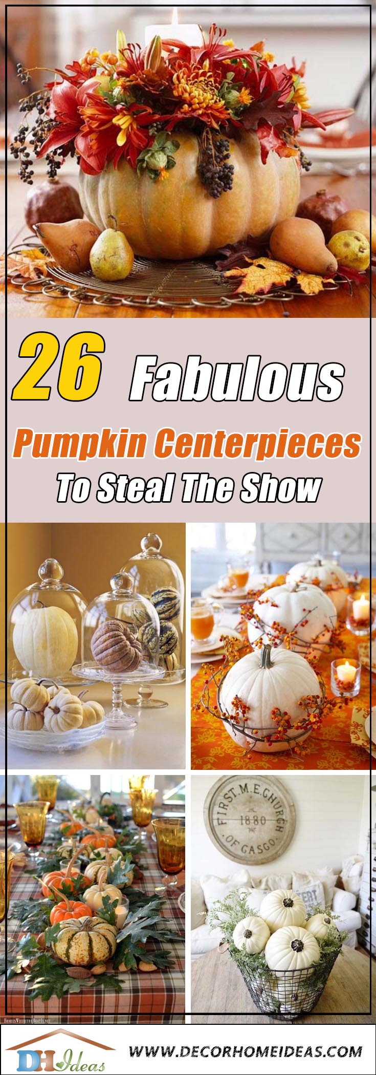 Fall Pumpkin Centerpieces 