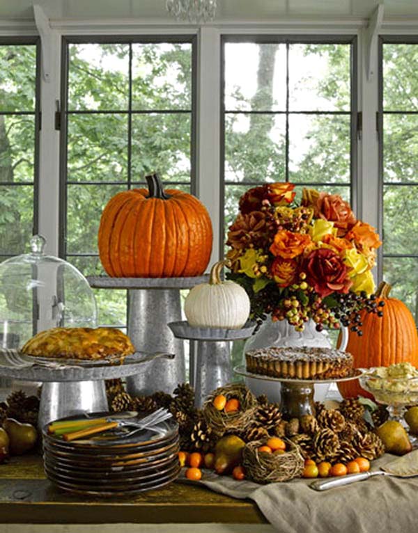 Fall Pumpkin Table Centerpiece #pumpkindecor #centerpiece #falldecor #decorhomeideas