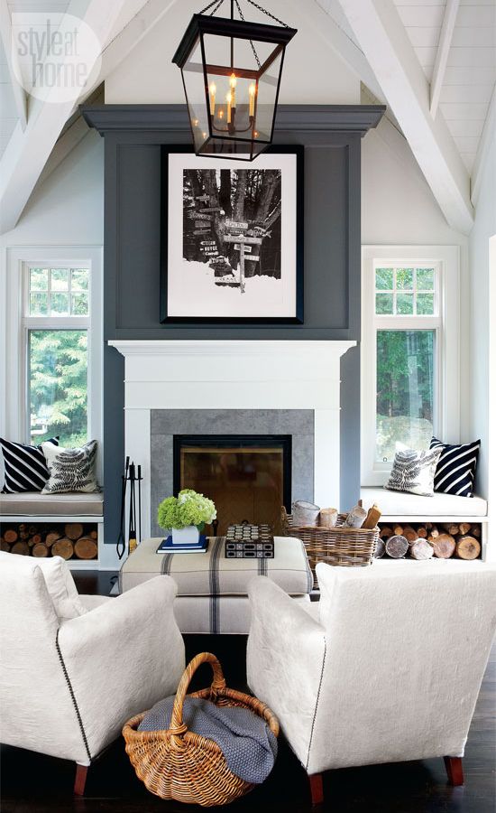 Fireplace mantel with seatings #fireplacemantel #fireplace #mantel #homedecor #decorhomeideas