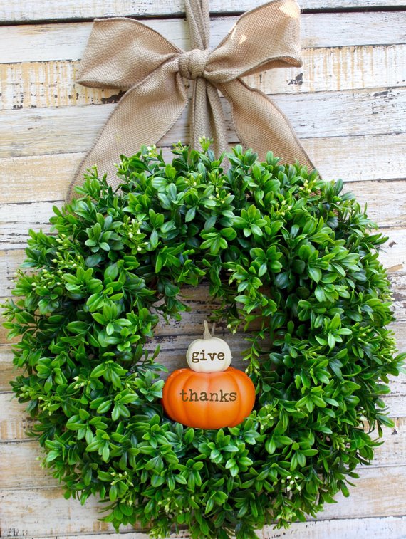 Give thanks wreath #wreath #falldecor #fallwreath #falldecoration #decorhomeideas