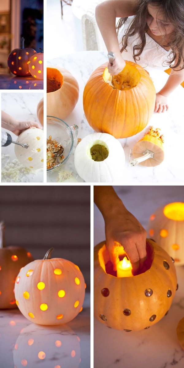 Glass bead Jack-o-lantern #pumpkin #carving #halloween #falldecor #decorhomeideas