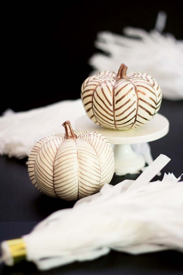 No-Carve Copper Pumpkins #pumpkin #falldecor #nocarve #homedecor #decorhomeideas