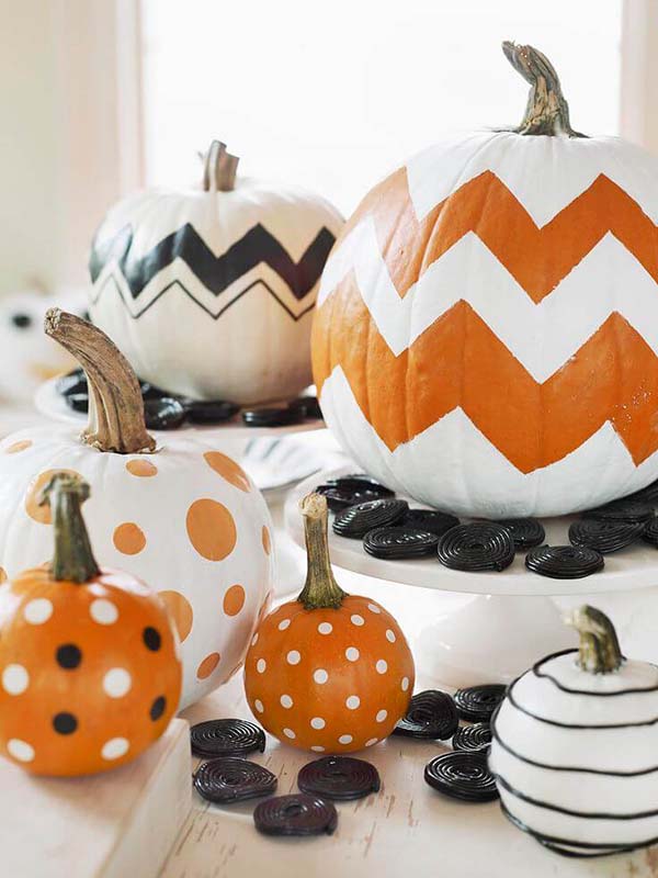 No-Carve Pumpkin Ideas Painted #pumpkin #falldecor #nocarve #homedecor #decorhomeideas