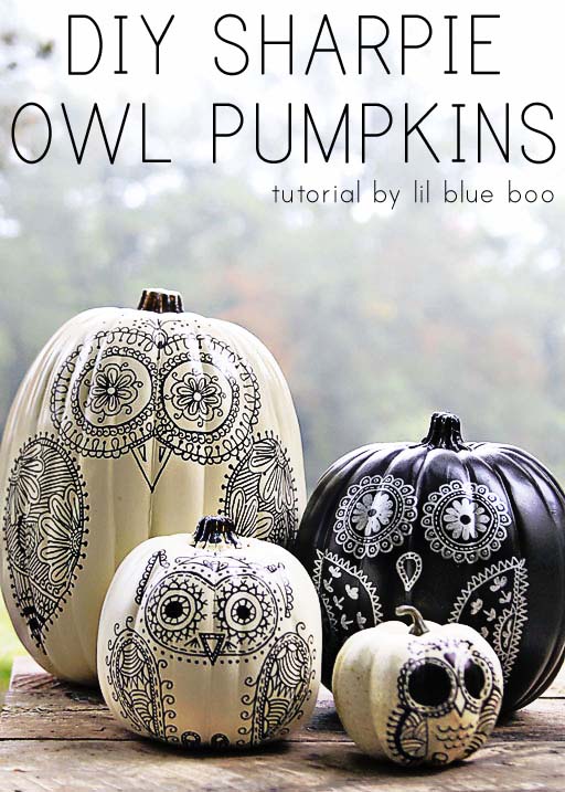 Owl Pumpkins Decoration #pumpkin #falldecor #nocarve #homedecor #decorhomeideas