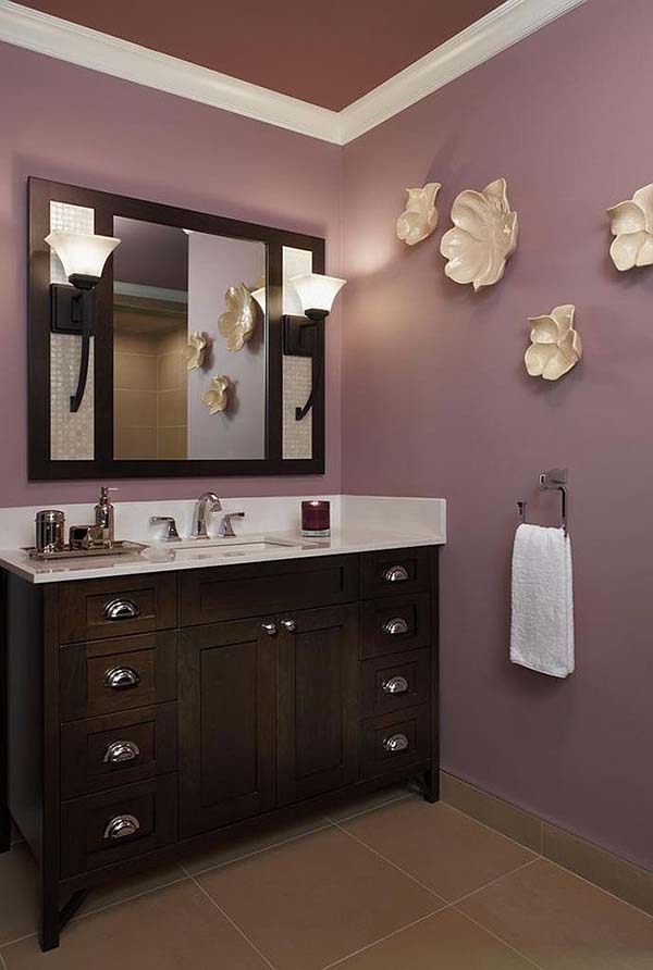 Plum Colored Bathroom #purplebathroom #purple #bathroom #lavender #bathroomideas #decorhomeideas