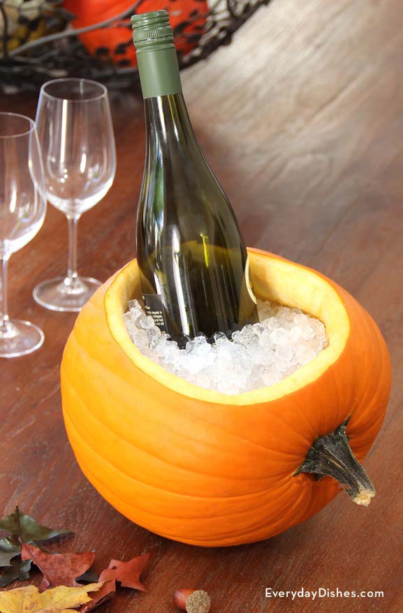 Pumpkin Ice Bucket #pumpkin #carving #halloween #falldecor #decorhomeideas