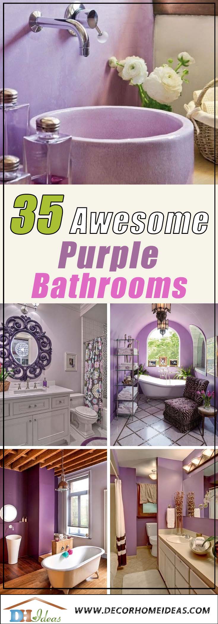 Best Purple Bathrooms #purplebathroom #purple #bathroom #lavender #bathroomideas #decorhomeideas