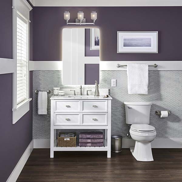 Rich Lavender Bathroom #purplebathroom #purple #bathroom #lavender #bathroomideas #decorhomeideas