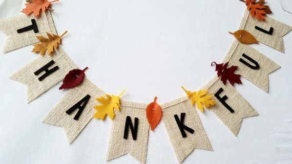 Thankful Burlap Banner #falldecor #etsy #fallideas #falldecoration #decorhomeideas