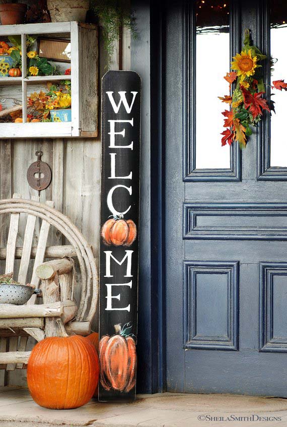 Welcome Sign Fall Decoration For Front Door or Porch #falldecor #etsy #fallideas #falldecoration #decorhomeideas