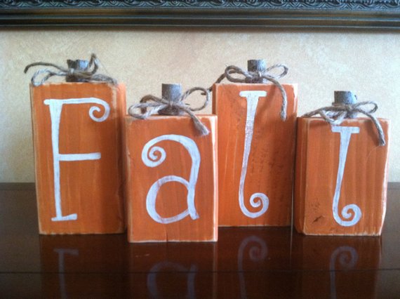 Wood Pumpkin Block Set #falldecor #etsy #fallideas #falldecoration #decorhomeideas