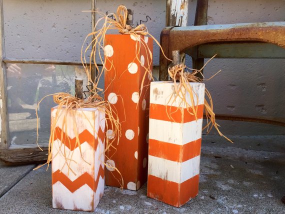 Wooden Pumpkins #falldecor #etsy #fallideas #falldecoration #decorhomeideas