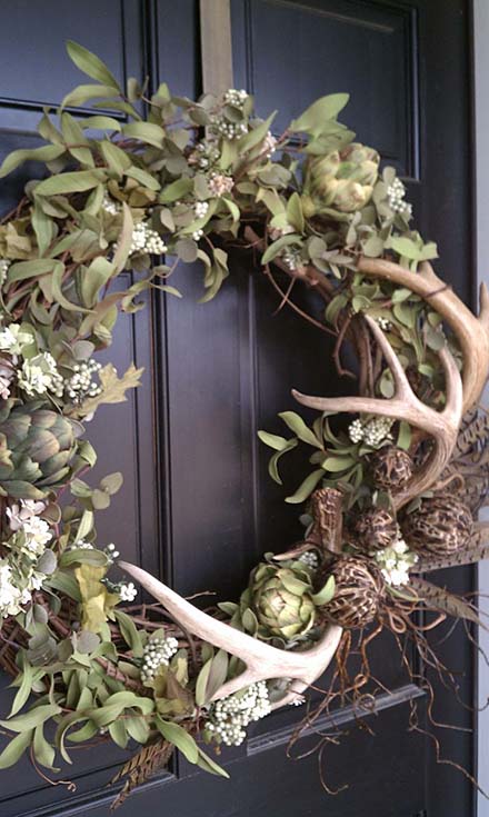 Wreath antler fall front door decorations #falldecor #fallfrontdoor #frontdoor #decorhomeideas