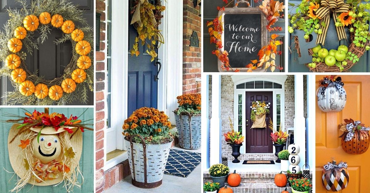 14 Easy Fall Door Decor Ideas That Are Borderline Genius Porch, Home, Front Door thumbnail