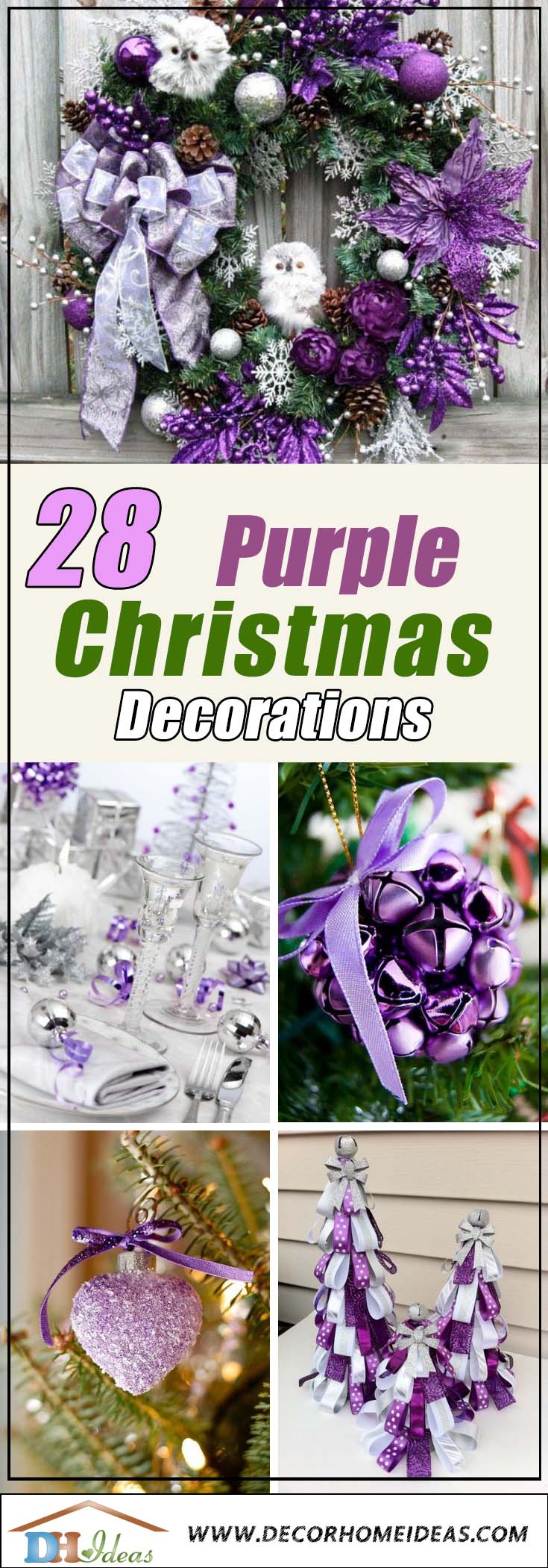 Best Purple Christmas Decorations #Christmasdecor #purple #Christmas #decorhomeideas