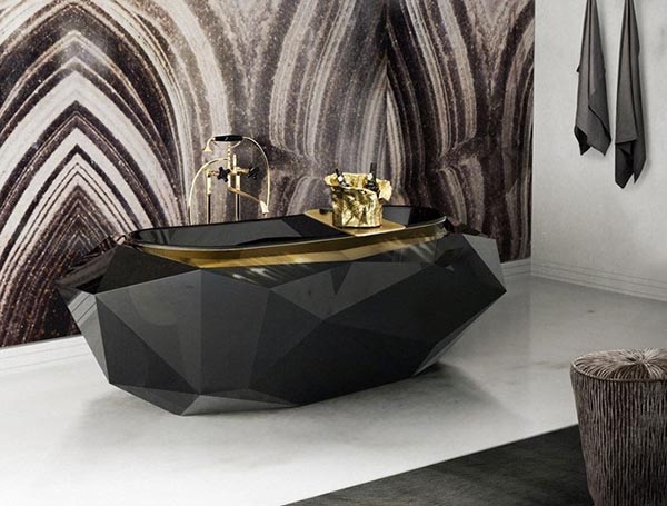 Black Diamond Bathtub #bathtub #tub #cooltub #bathroom #decorhomeideas