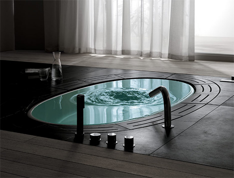 Built In Floor Bathtub #bathtub #tub #cooltub #bathroom #decorhomeideas