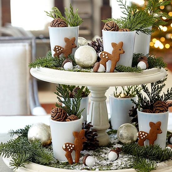 Cake Stand Christmas Centerpiece