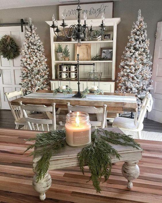 Christmas Farmhouse Decor Ideas #farmhouse #Christmas #Christmasdecor #farmhousedecor #decorhomeideas