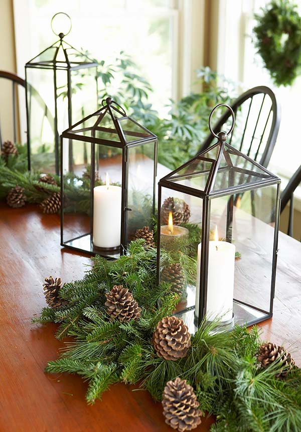 Christmas Lantern light decoration #Christmas #Christmasdecor #nature #natural #natureinspired #decorhomeideas