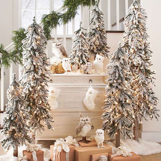 Christmas Staircase In Gold And Silver