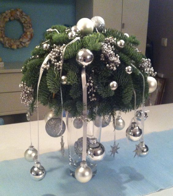 Christmas centerpiece #Christmas #centerpieces #Christmasdecor #decorhomeideas