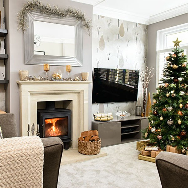 Contemporary Living Room Christmas Decor #Christmasdecor #Christmas #livingroom #decorhomeideas