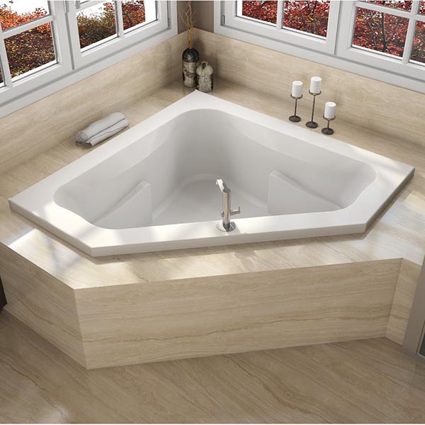 Corner Drop-In Bathtub #dropintub #bathtub #tub #ideas #decorhomeideas