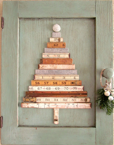 DIY Ruler Christmas Tree #Christmas #Christmastree #homemade #DIY #Christmasdecor #decorhomeideas