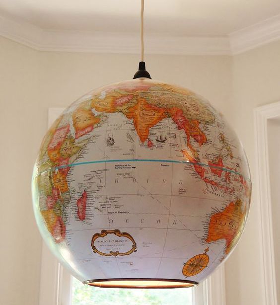 DIY Vintage Globe Pendant Light