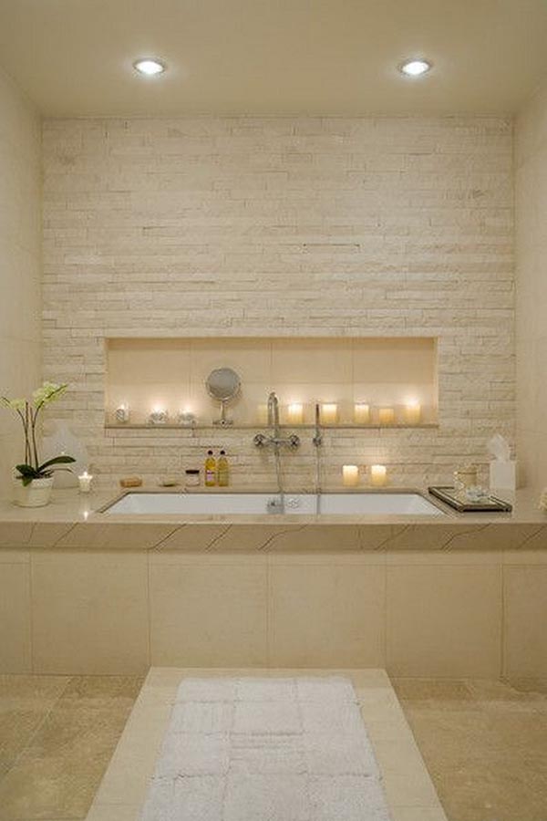 Drop-In Bathtub Wall Decor #dropintub #bathtub #tub #ideas #decorhomeideas