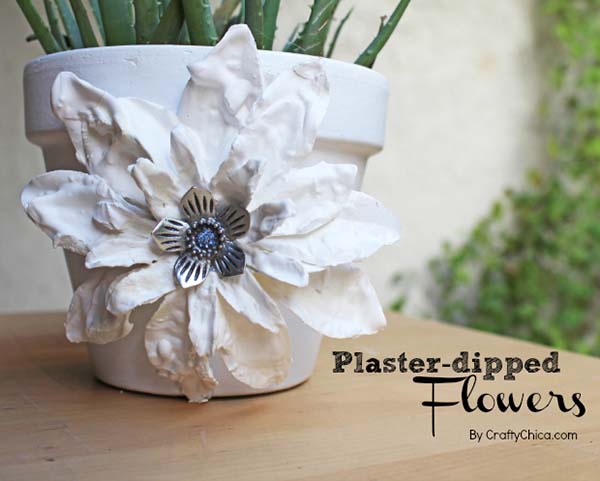 Flower Pot Plaster Dipped Flower Decoration