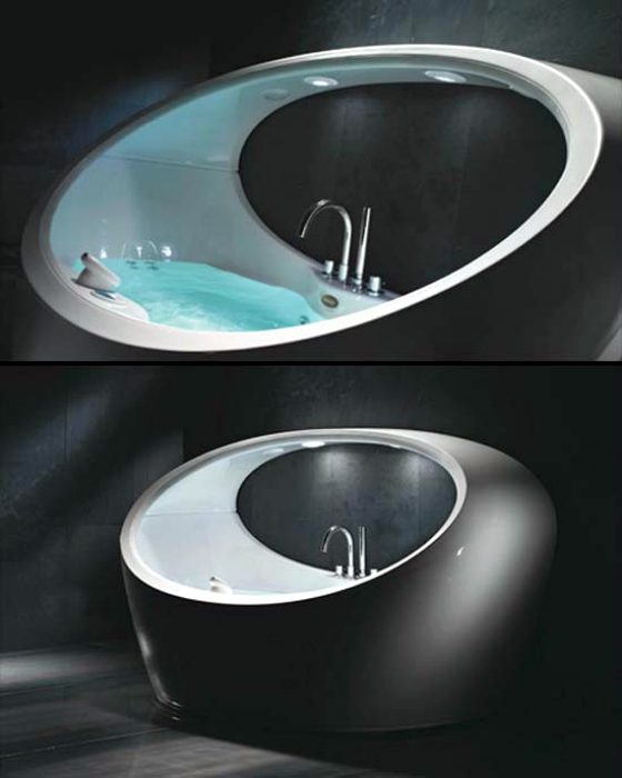 Futuristic Bathtub #bathtub #tub #cooltub #bathroom #decorhomeideas