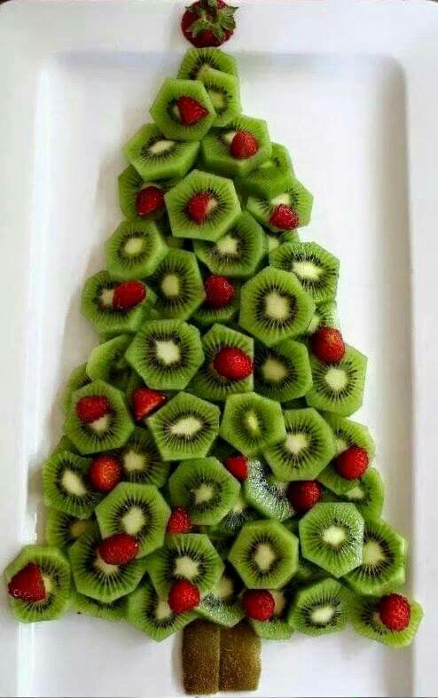 Kiwi and Strawberry Christmas Platter